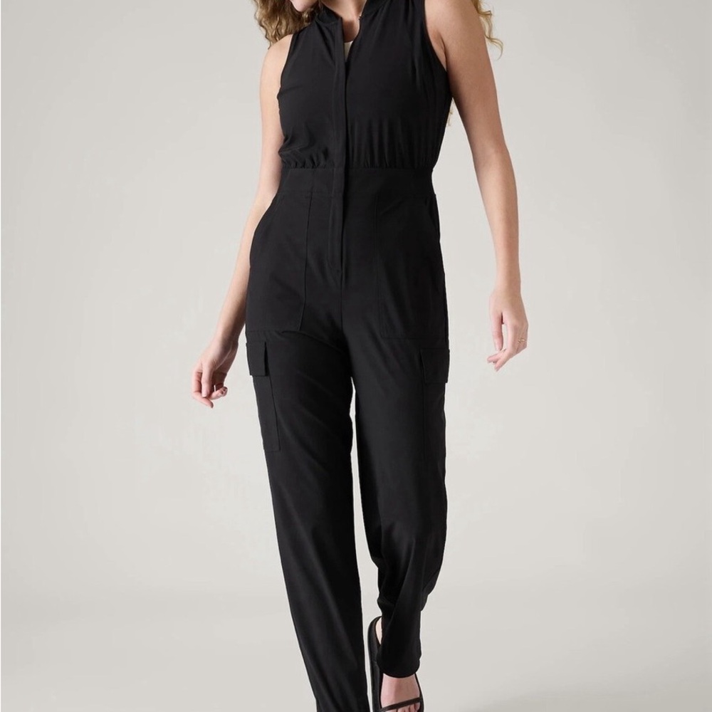 Athena Brooklyn Utility Jumpsuit Black size 0